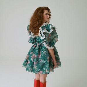 DO NOT BUY (ON HOLD)Selkie Green Gables Sugarfrill Puff Dress